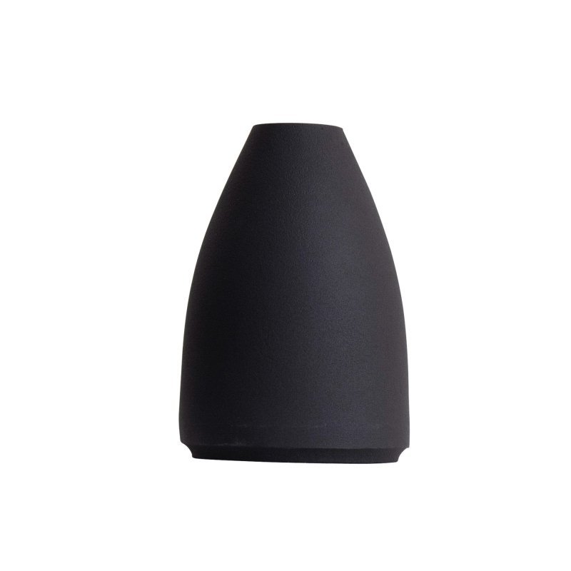 10” Cone Stone Vase Black Matte - FCHF CITY