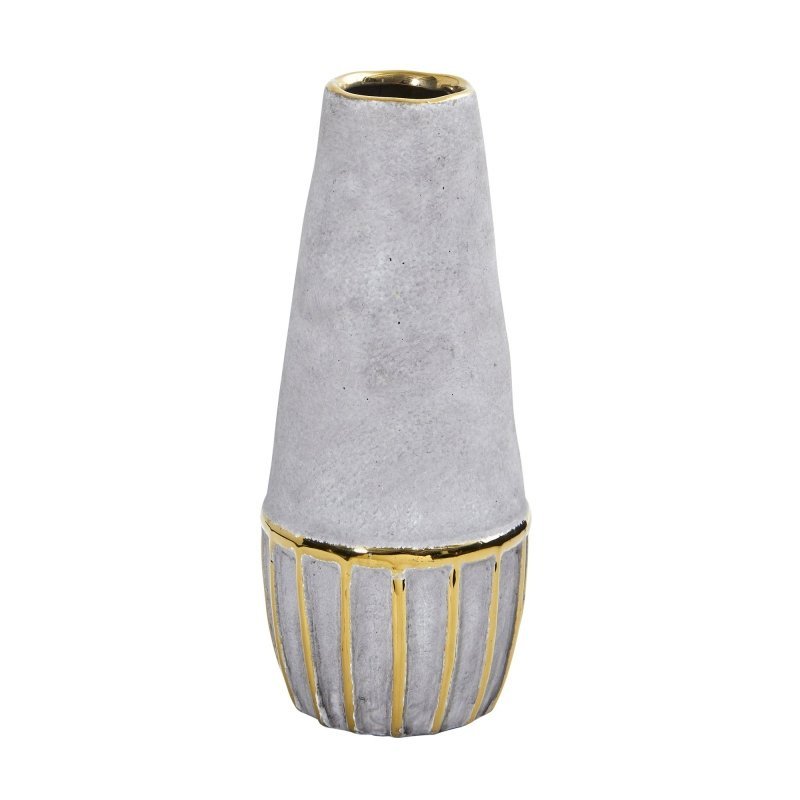10” Regal Stone Decorative Vase with Gold Accents - FCHF CITY