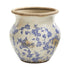 10.5” Tuscan Ceramic Blue Scroll Urn Vase - FCHF CITY