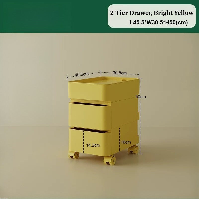 No Odor ABS Rolling Storage Chest with 4 Drawers
