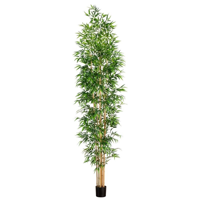 11’ Artificial Bamboo Tree with Real Bamboo Trunks - FCHF CITY