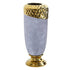 11.5” Regal Stone Vase with Gold Accents - FCHF CITY