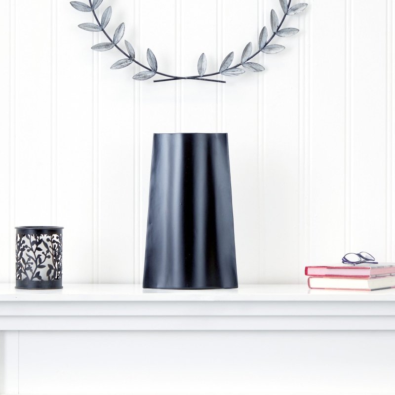 14” Modern Metal Vase - FCHF CITY