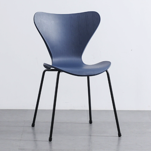 Nordic Modern Minimalist Plastic Dining Chair with Backrest, Casual Home Desk Stool