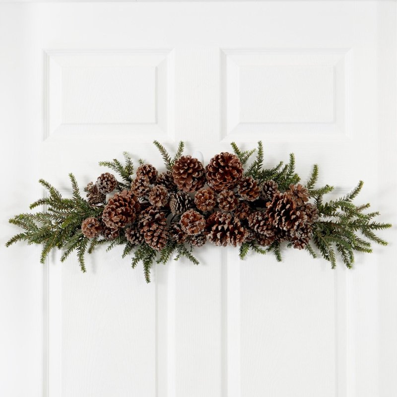 28” Iced Pine Cone Garland - FCHF CITY