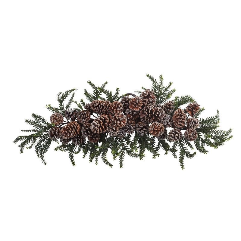 28” Iced Pine Cone Garland - FCHF CITY