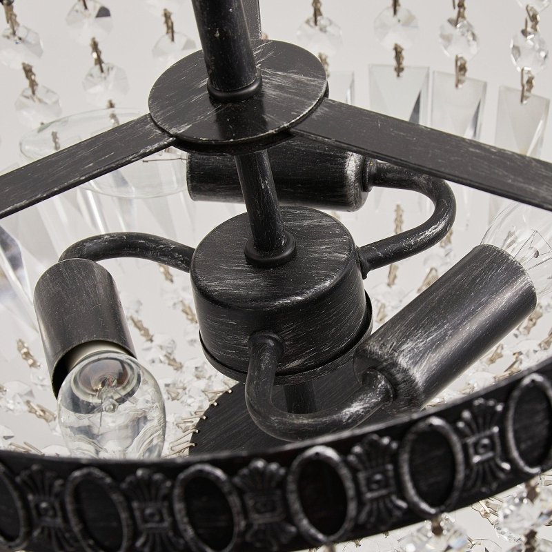 3 - Light Crystal Drum Chandelier Lighting - FCHF CITY