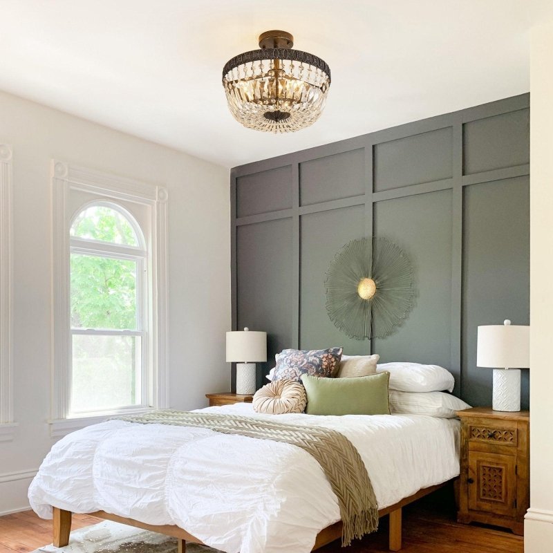 3 - Light Crystal Drum Chandelier Lighting - FCHF CITY