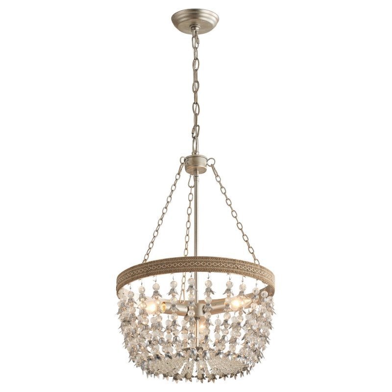 3 - light Modern Crystal Chandelier with Hemp Rope - FCHF CITY