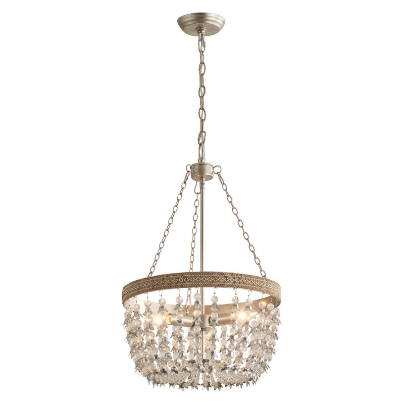 3 - light Modern Crystal Chandelier with Hemp Rope - FCHF CITY