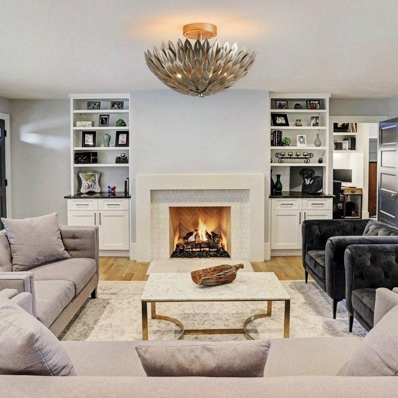 3 - Light Modern Semi - Flush Mount LED Ceiling Lighting - FCHF CITY