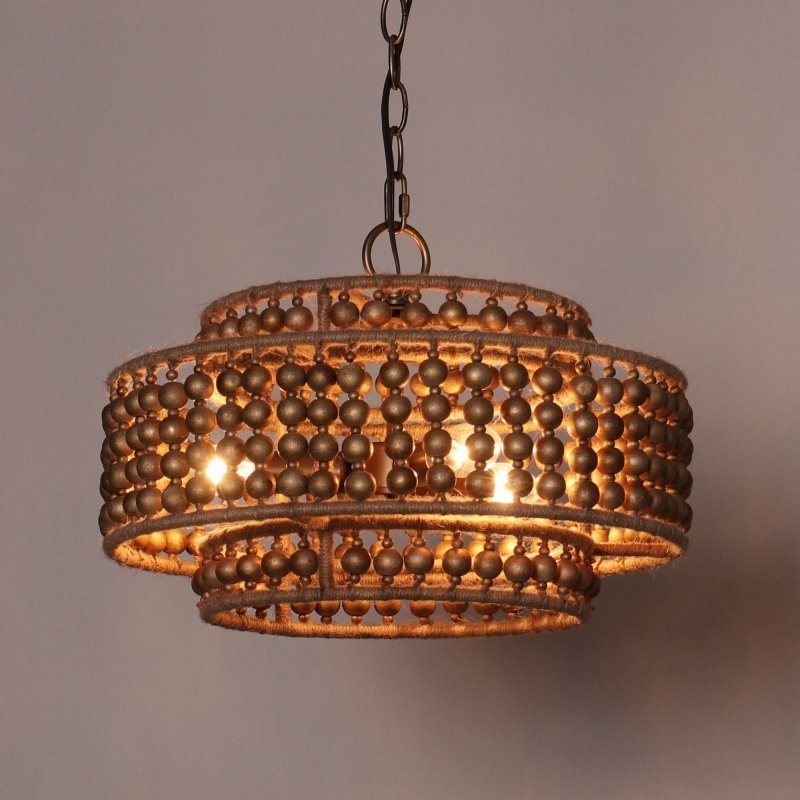 3 - Light Rustic Golden LED Pendant Light - FCHF CITY