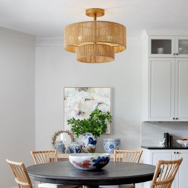 3 - Light Traditional Flush Mount Light - FCHF CITY