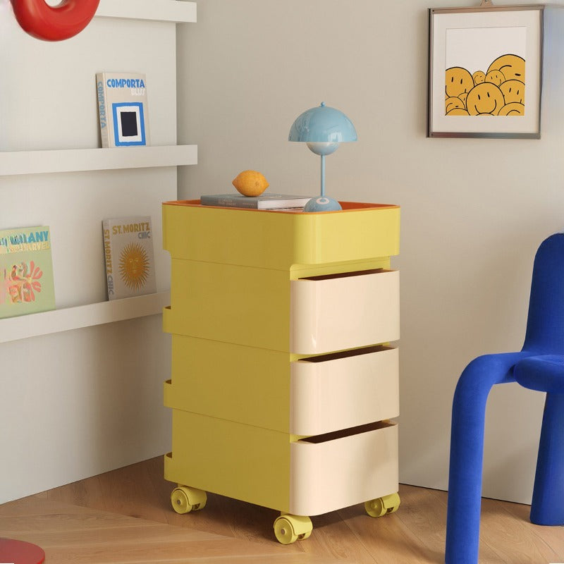 No Odor ABS Rolling Storage Chest with 4 Drawers