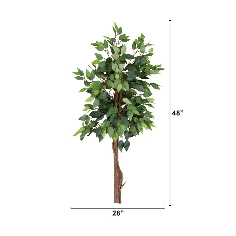 4’ Artificial Double Trunk Ficus Tree (No Pot) - FCHF CITY