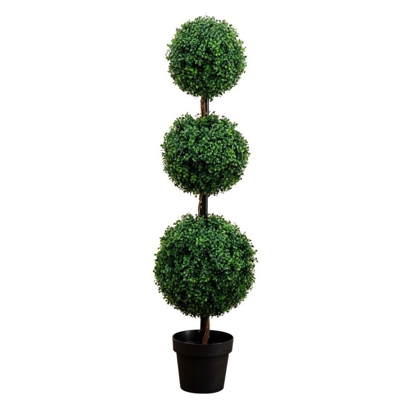 4’ Artificial Triple Ball Boxwood Topiary Tree (Indoor/Outdoor) - FCHF CITY