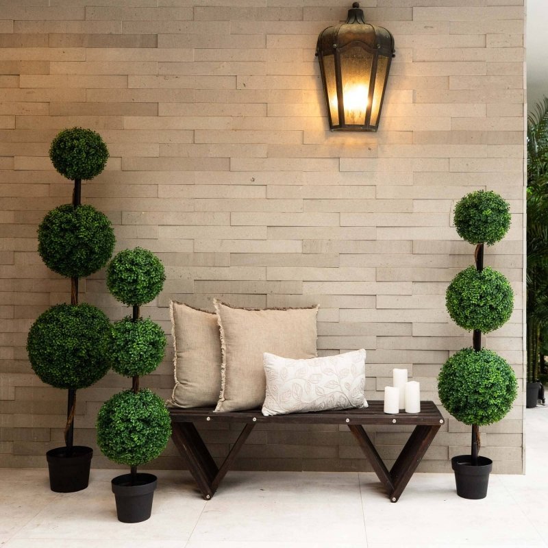 4’ Artificial Triple Ball Boxwood Topiary Tree (Indoor/Outdoor) - FCHF CITY