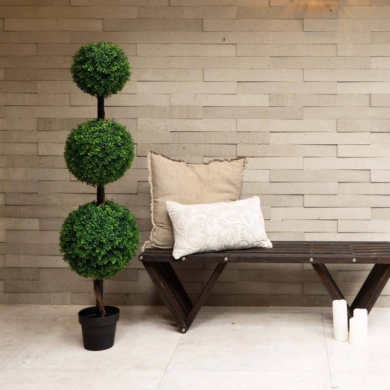 4’ Artificial Triple Ball Boxwood Topiary Tree (Indoor/Outdoor) - FCHF CITY