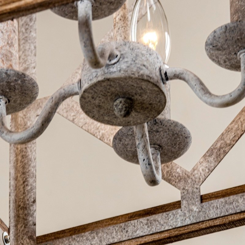 4 - Light Farmhouse White Pendant Lighting - FCHF CITY