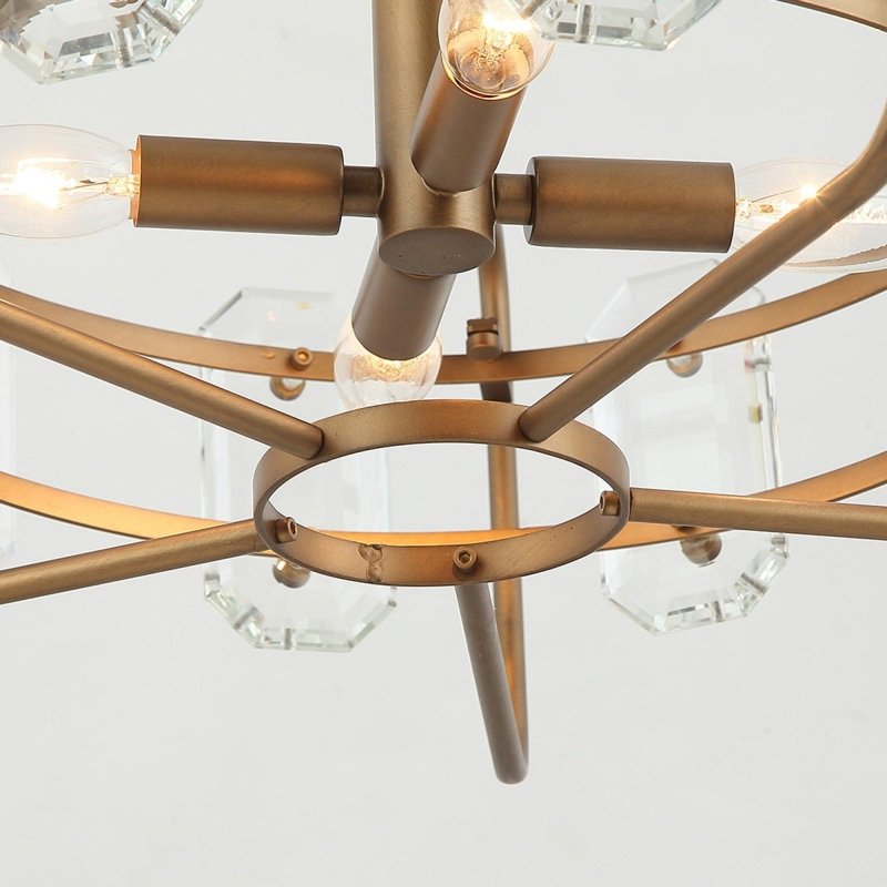 4 - Light Golden or Black Modern Crystal Pendant Light - FCHF CITY