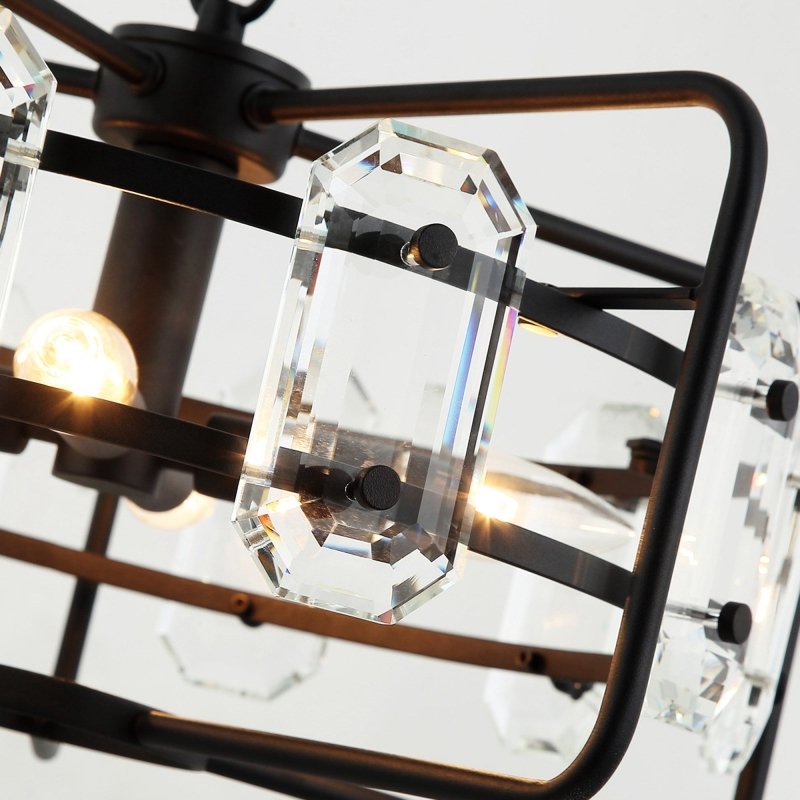 4 - Light Golden or Black Modern Crystal Pendant Light - FCHF CITY