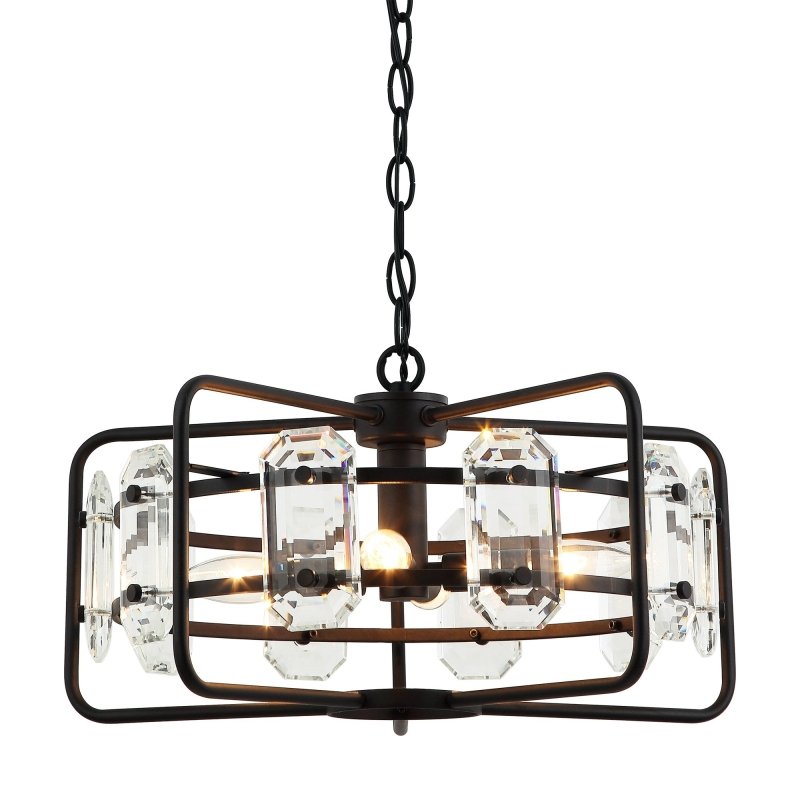 4 - Light Golden or Black Modern Crystal Pendant Light - FCHF CITY