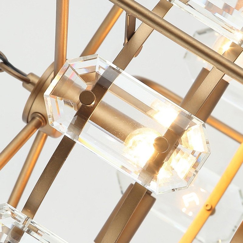 4 - Light Golden or Black Modern Crystal Pendant Light - FCHF CITY