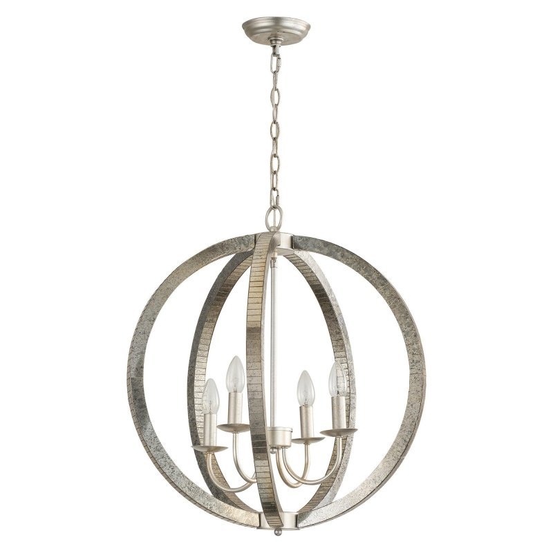 4 - Light Satin Nickel Modern Iron Chandelier Industrial Classic Ceiling Pendant Lights - FCHF CITY