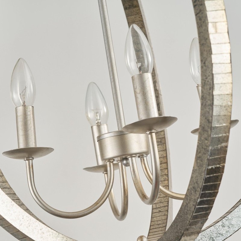 4 - Light Satin Nickel Modern Iron Chandelier Industrial Classic Ceiling Pendant Lights - FCHF CITY