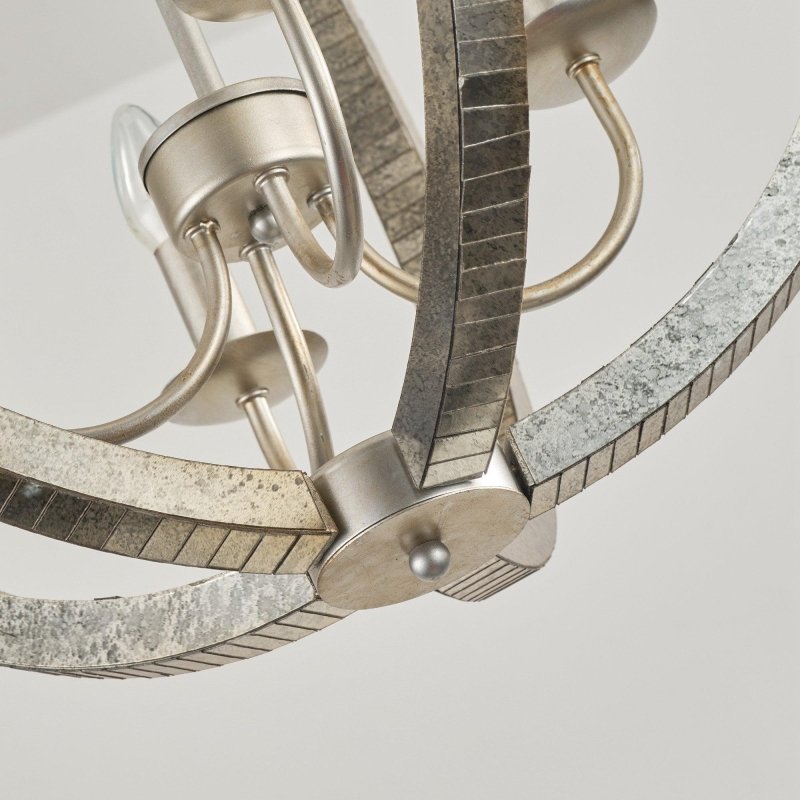 4 - Light Satin Nickel Modern Iron Chandelier Industrial Classic Ceiling Pendant Lights - FCHF CITY