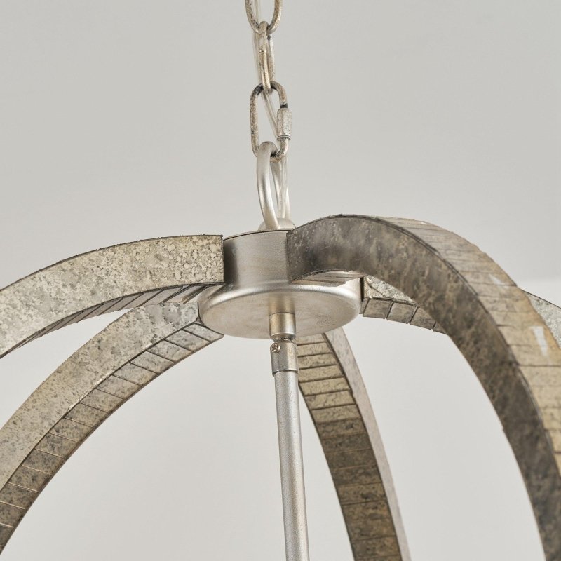 4 - Light Satin Nickel Modern Iron Chandelier Industrial Classic Ceiling Pendant Lights - FCHF CITY