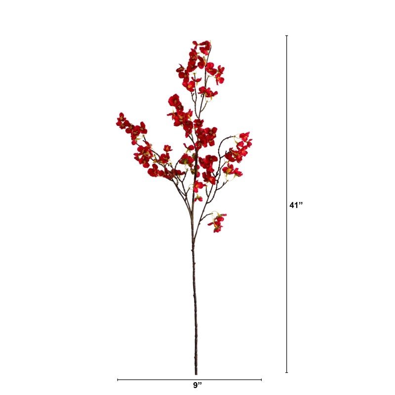 41" Artificial Cherry Blossom Flower Stems - Set of 3 - FCHF CITY