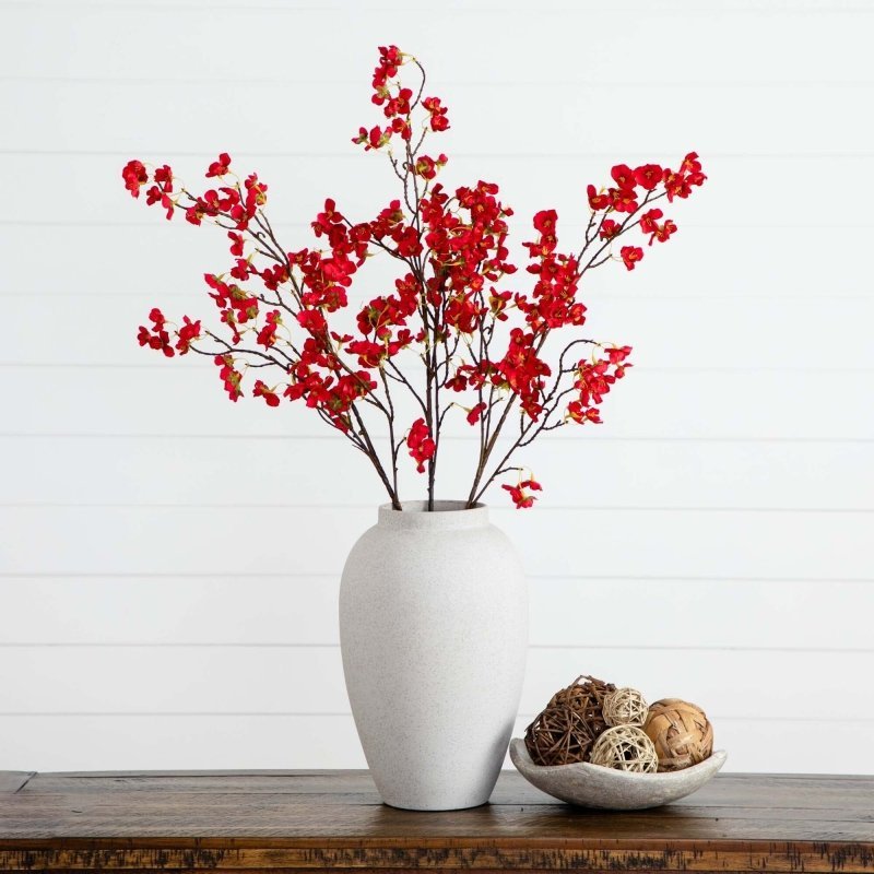 41" Artificial Cherry Blossom Flower Stems - Set of 3 - FCHF CITY