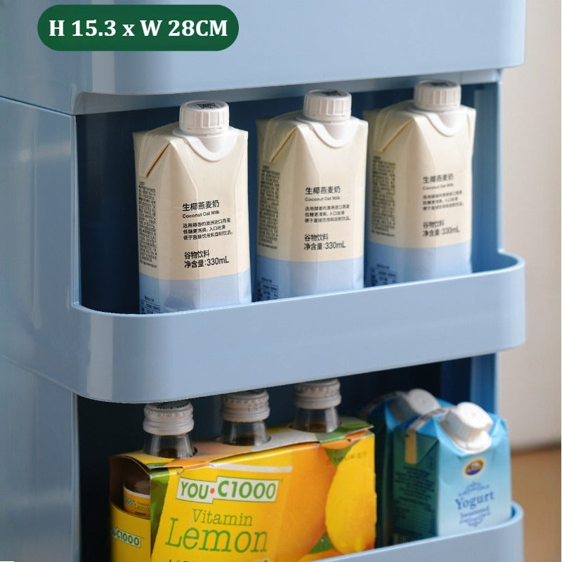 No Odor ABS Rolling Storage Chest with 4 Drawers