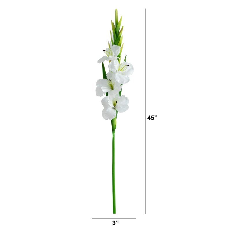 45" Artificial Gladiolus Flower Stems - Set of 3 - FCHF CITY