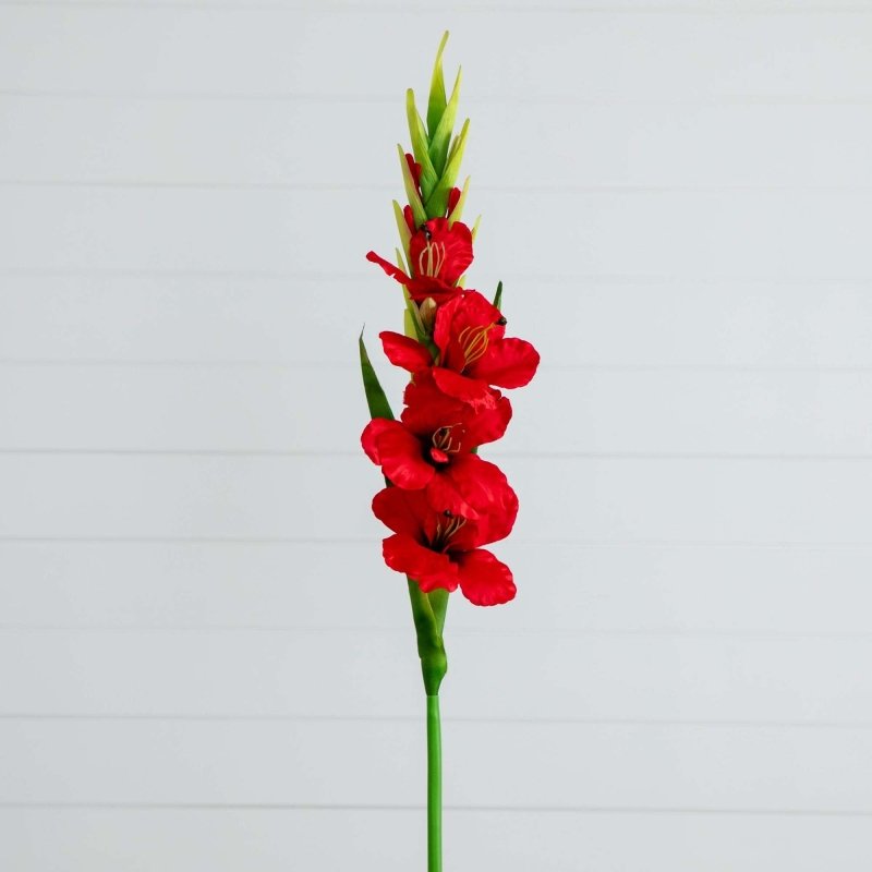 45" Artificial Gladiolus Flower Stems - Set of 3 - FCHF CITY