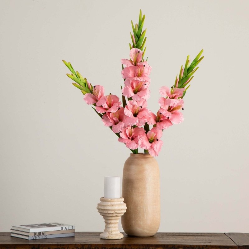 45" Artificial Gladiolus Flower Stems - Set of 3 - FCHF CITY