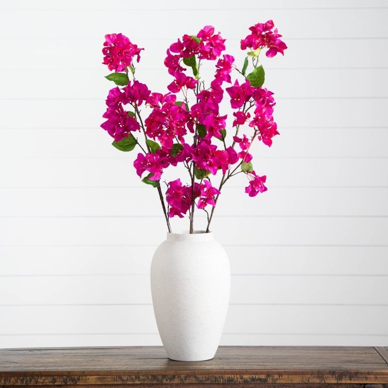 47" Artificial Bougainvillea Flower Stems - Set of 3 - FCHF CITY