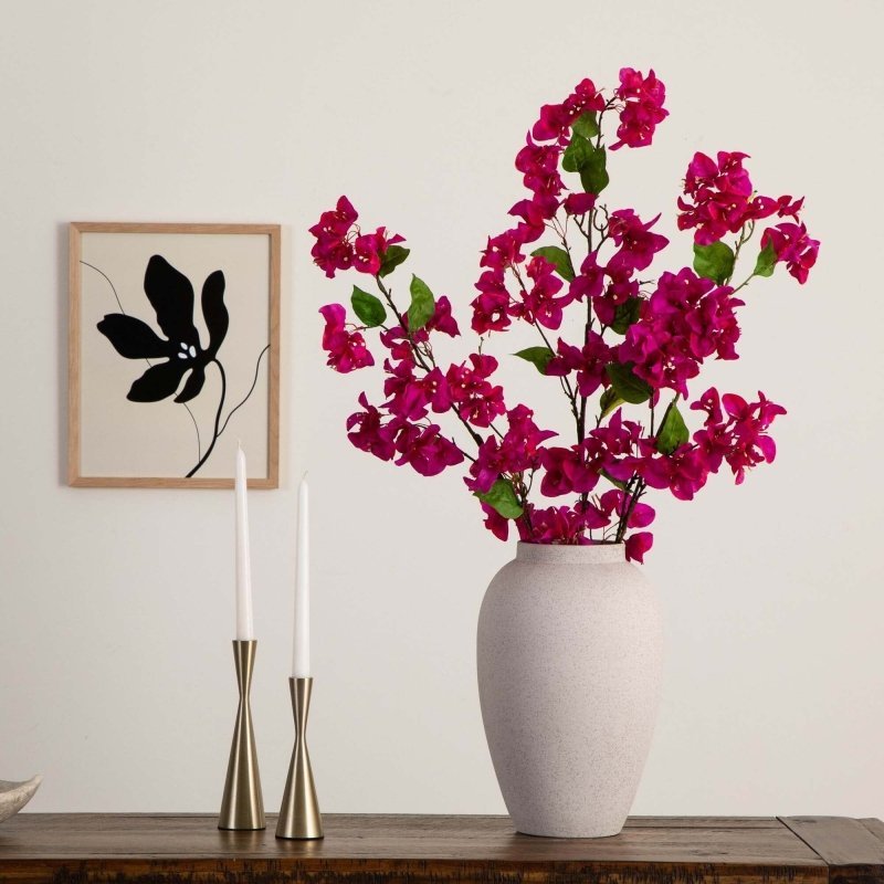 47" Artificial Bougainvillea Flower Stems - Set of 3 - FCHF CITY
