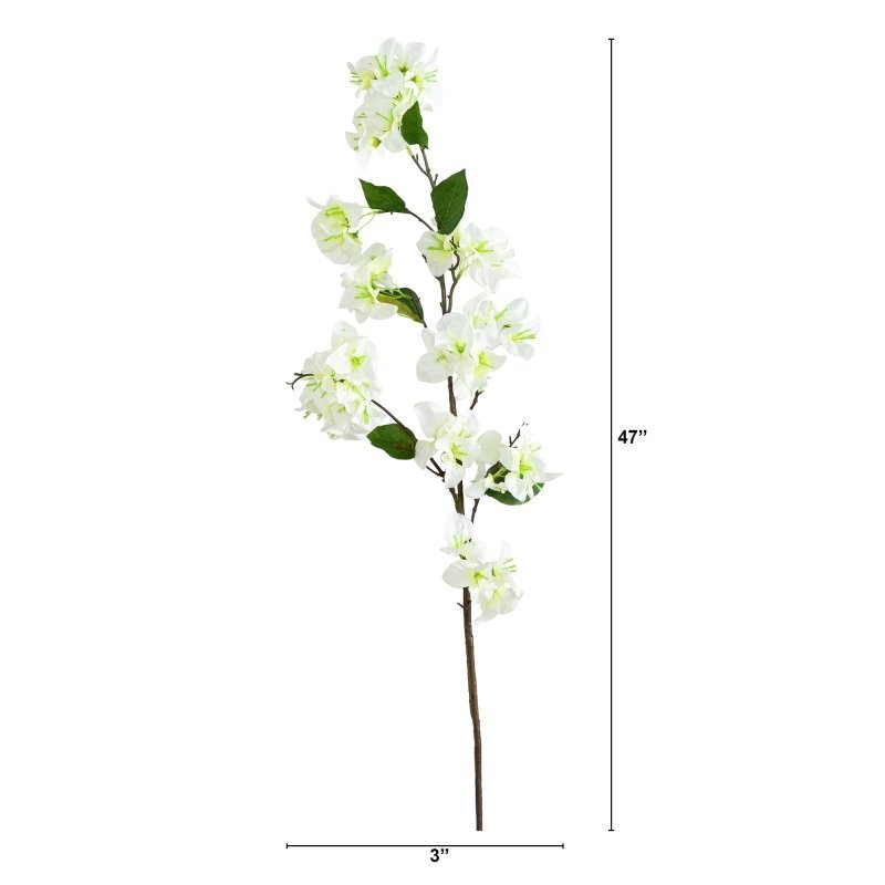 47" Artificial Bougainvillea Flower Stems - Set of 3 - FCHF CITY