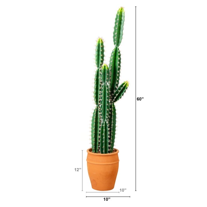 5’ Artificial Cactus in Terracotta Planter - FCHF CITY