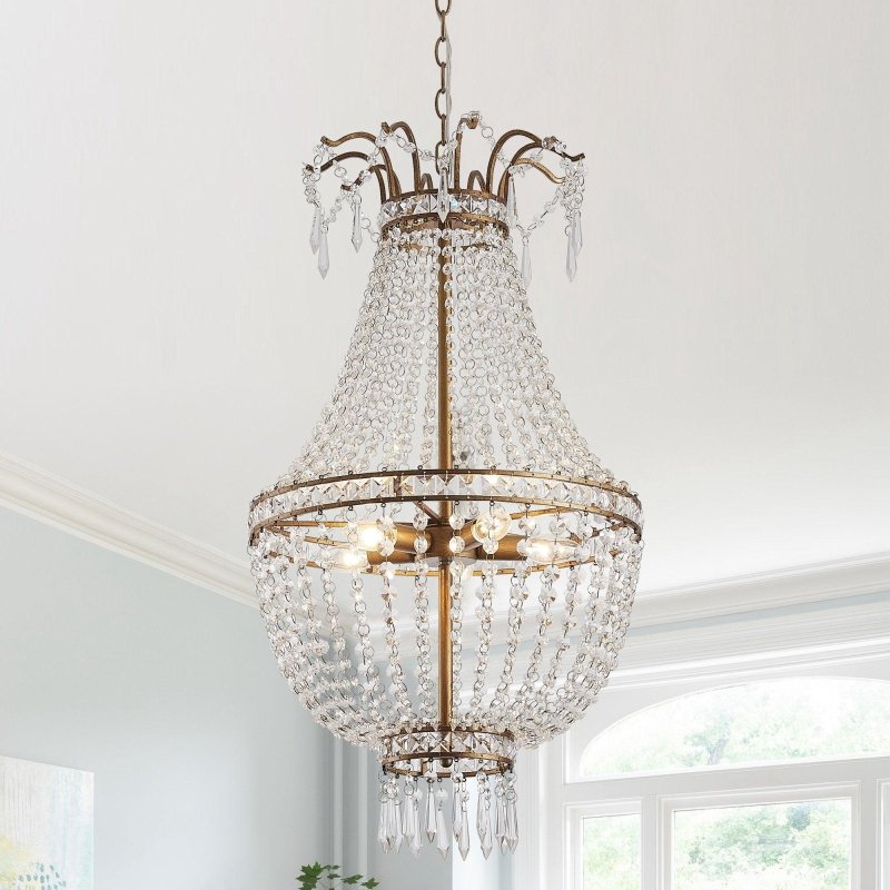 5 - Light Modern Pendant Light with Crystal Strands - FCHF CITY