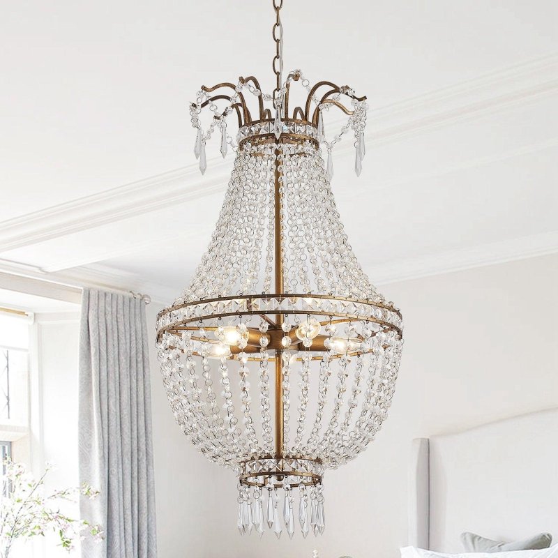 5 - Light Modern Pendant Light with Crystal Strands - FCHF CITY