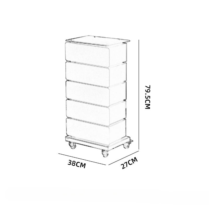 5 - Tier Rotating Tower Storage Cabinet, Multiple Colors Available - FCHF CITY