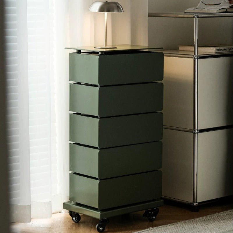 5 - Tier Rotating Tower Storage Cabinet, Multiple Colors Available - FCHF CITY