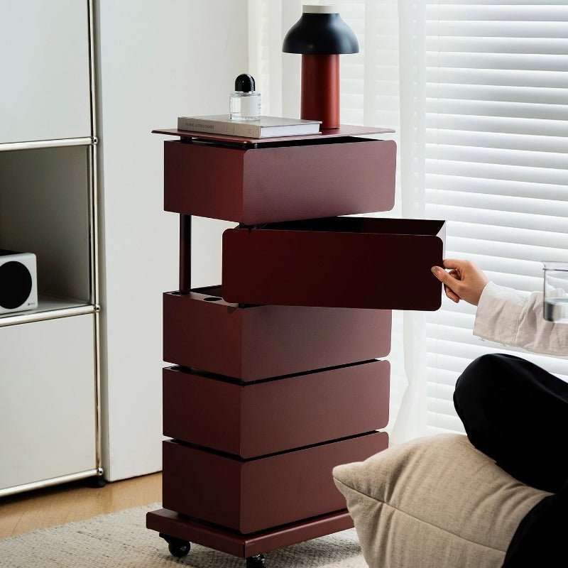 5 - Tier Rotating Tower Storage Cabinet, Multiple Colors Available - FCHF CITY