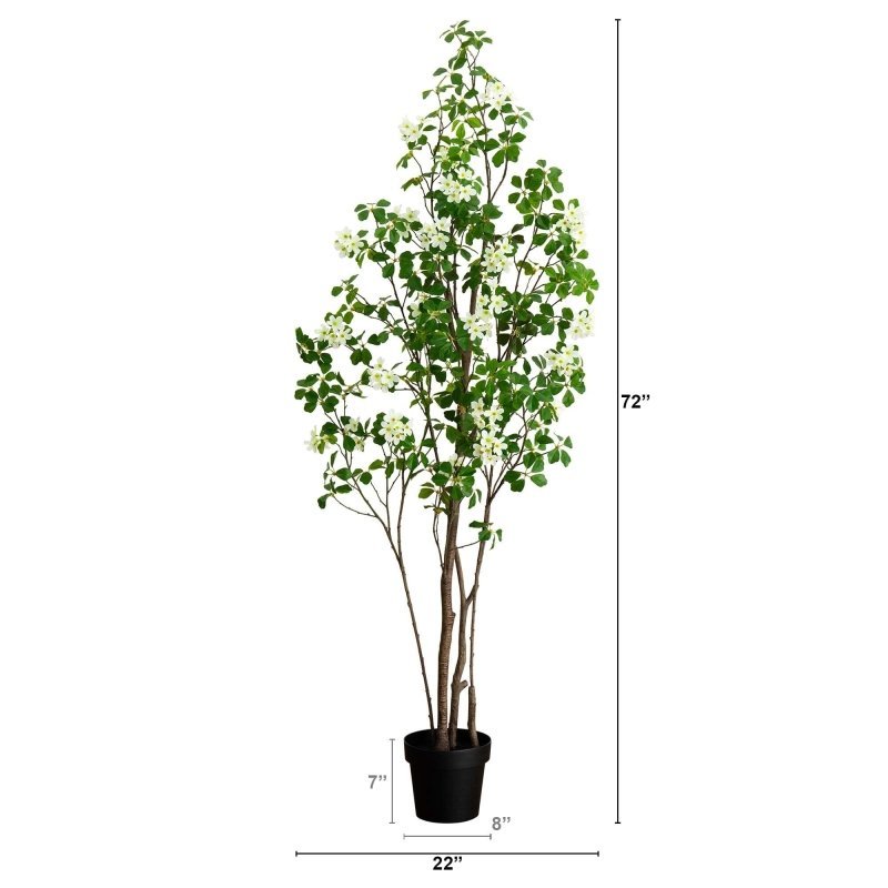 6’ Artificial Dogwood Tree with Real Touch Leaves - FCHF CITY