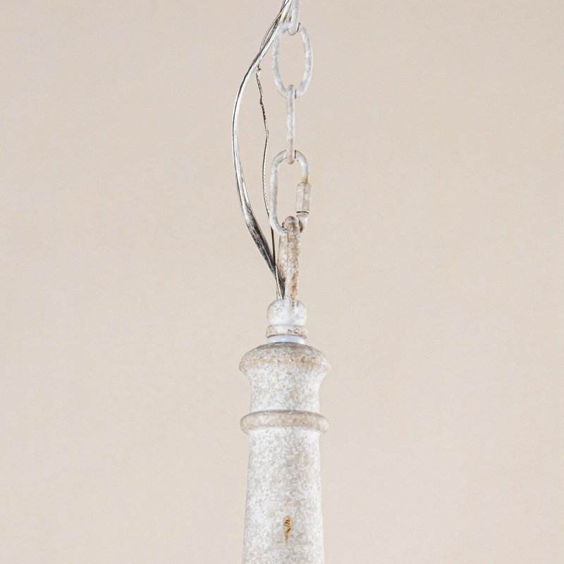 6 - Light French Country Candle - Style Chandelier in Distressed - FCHF CITY