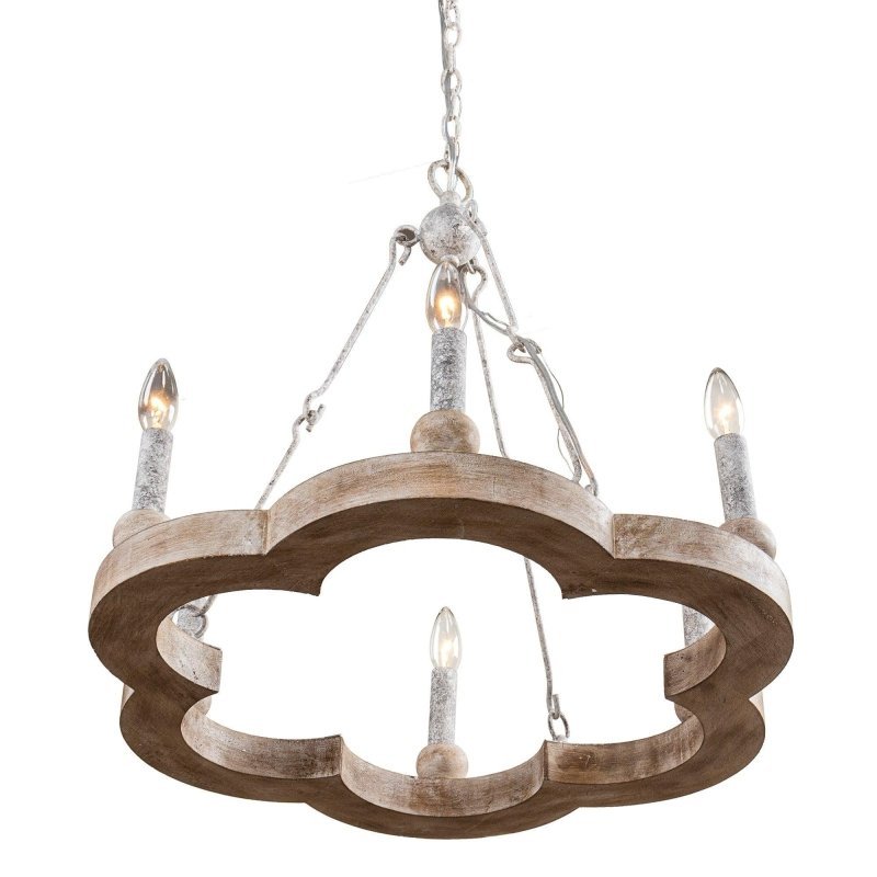 6 - Light Modern Wood Wheel Chandelier - FCHF CITY