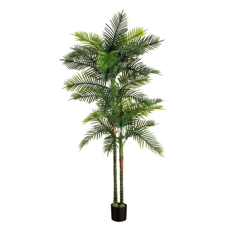 8’ UV Resistant Artificial Double Robellini Palm Tree (Indoor/Outdoor) - FCHF CITY